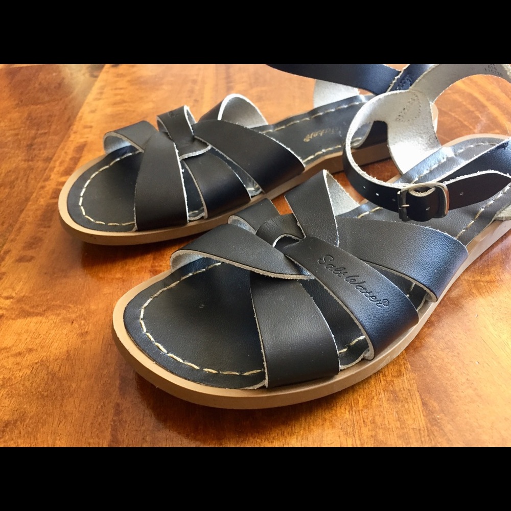 Saltwater sandals - black W8 (6)
